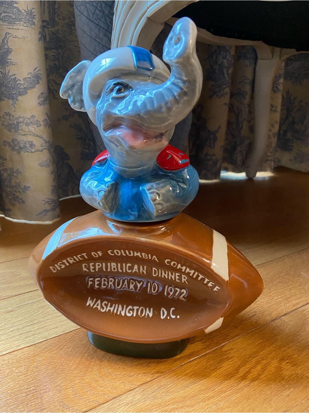 1972 Republican DC Beam Kentucky Bourbon Ceramic Decanter